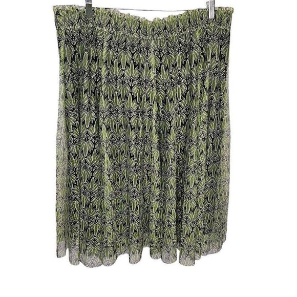 CATO WOMAN Mesh Sheer Lined FLORAL PRINT FLARE SKIRT SIZE 22/24 - Picture 1 of 6